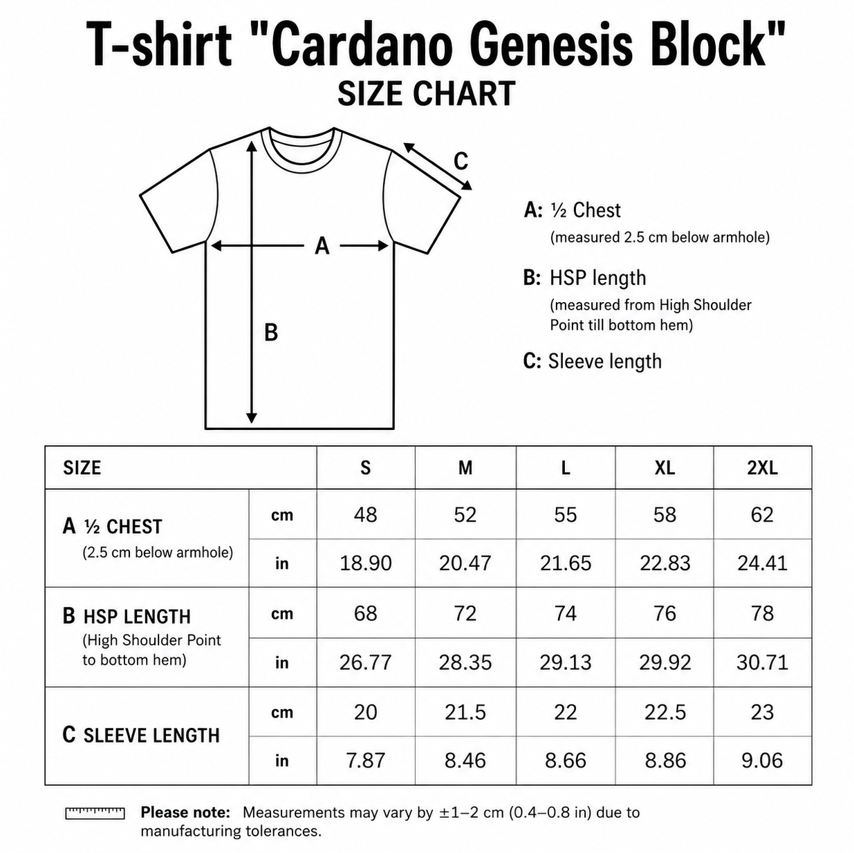 T-shirt "Cardano Genesis Block"